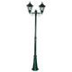 Turin Twin Head Tall Post Light - Green Finish / B22 Turin Twin Head Tall Post Light - Green Finish / B22